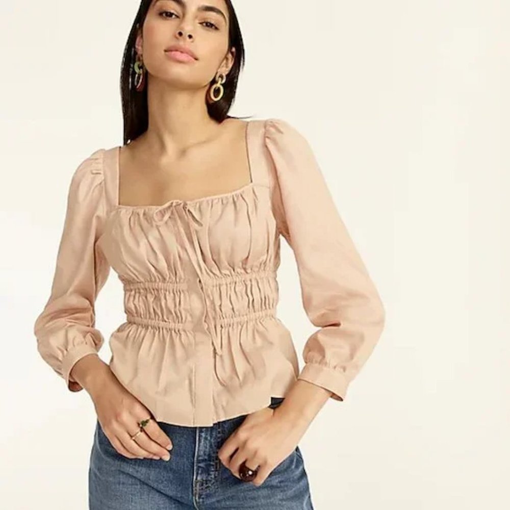 NWT J.Crew Cinched-waist top Size 0